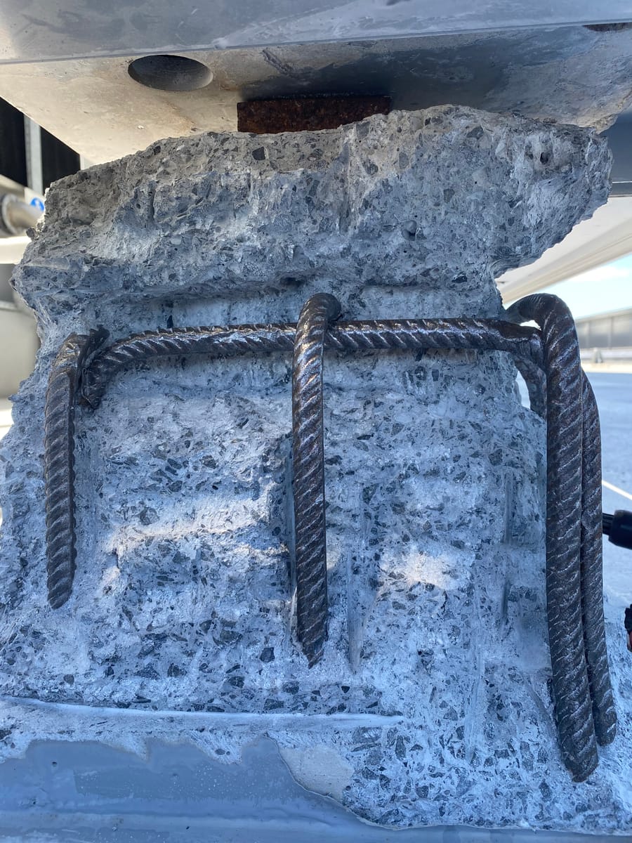 Skyring Terrace steel cleaned