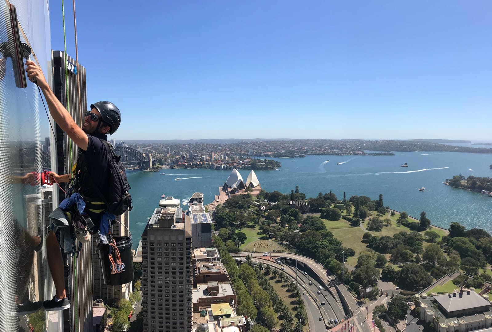 Aurora Place, Window Cleaning, on site